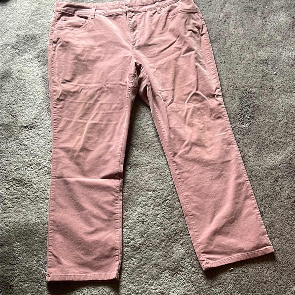 Pink Straight-Leg Pants